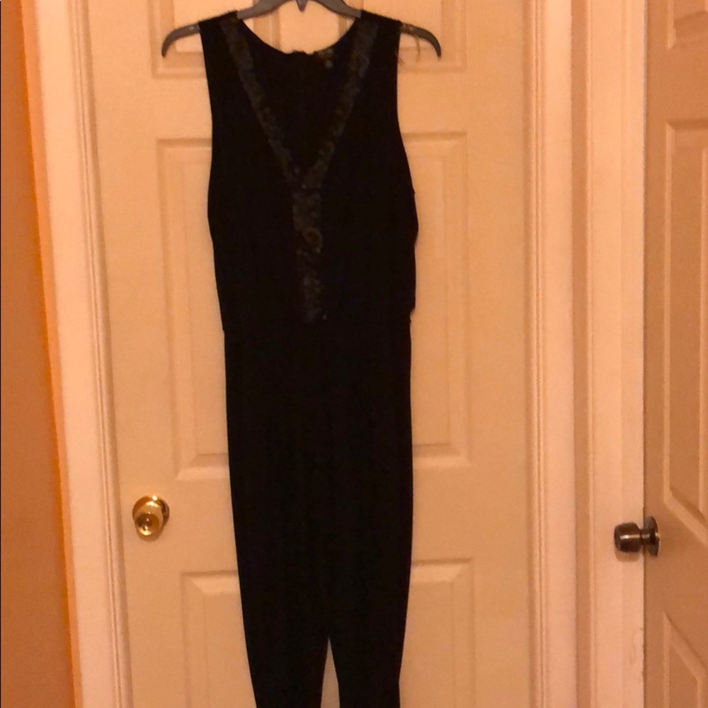 No-Sleeve Black Jumpsuit